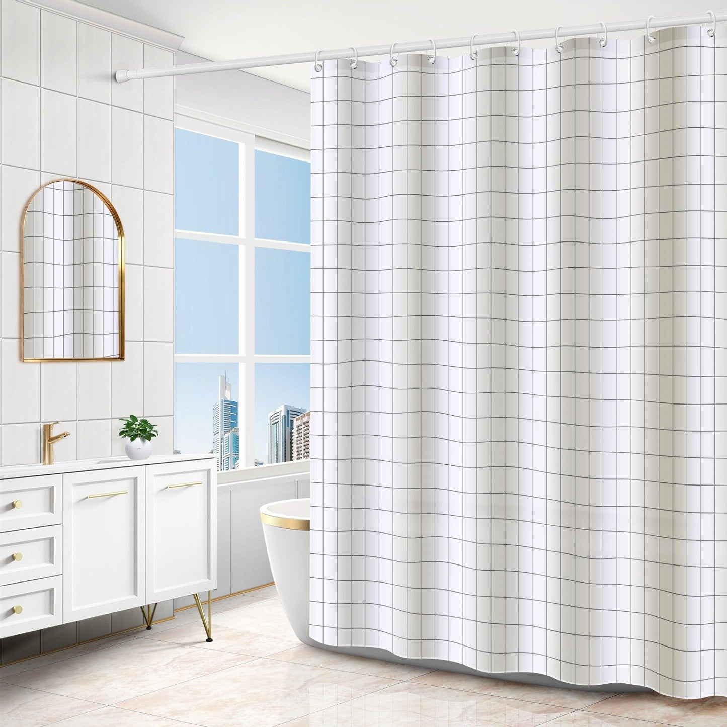 Shower Curtain Partition Curtain Door Curtain Square Shower Curtain - Pacisia