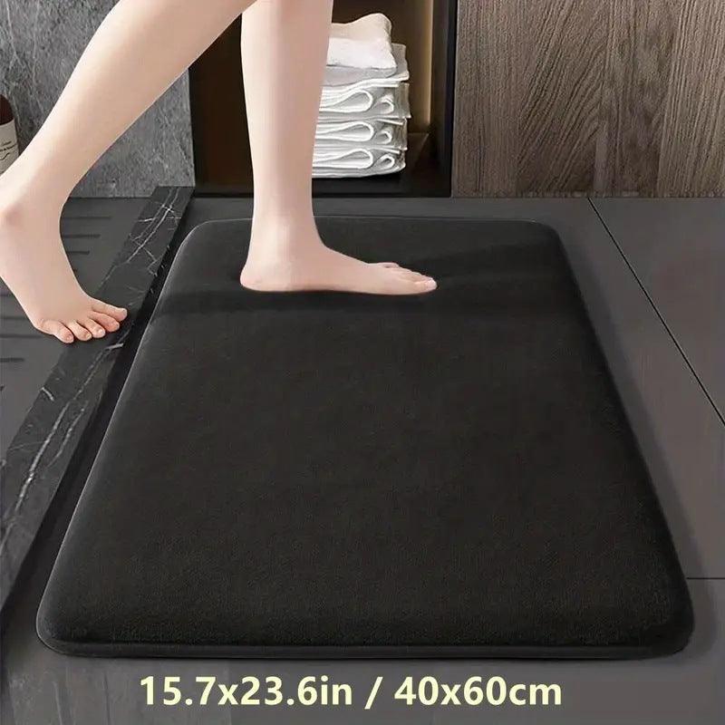 Solid Color Bathroom Toilet Floor Mat Entrance Home Use Non-slip Water-absorbing Quick-drying Door Mat - Pacisia