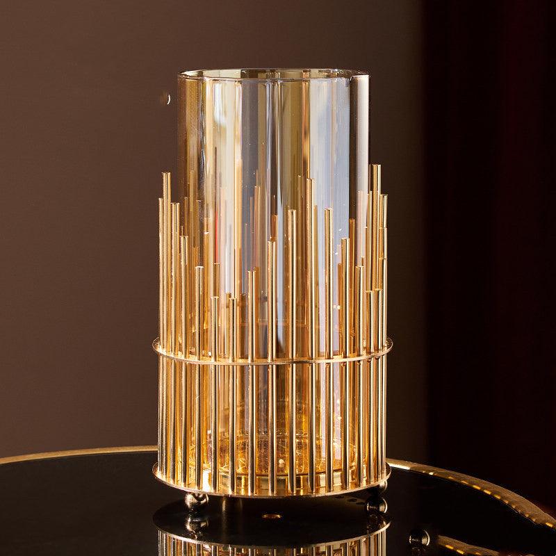 Metal Vase Decoration Flower Arrangement Wine Cabinet Porch Cabinet Dining Table Glass Flower - Pacisia