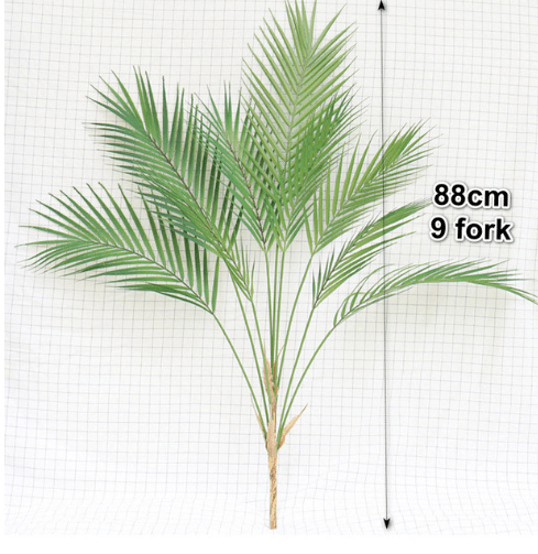 88 CM Green Artificial Palm Leaf Plastic Plants - Pacisia