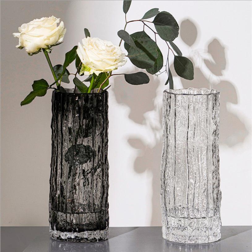 Nordic Light Luxury Simple Transparent Glass Vase Living Room Table Decorations Ornaments - Pacisia