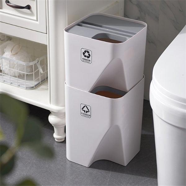 Kitchen Trash Can Recycle Bin Stacked Sorting Trash Bin Household Dry And Wet Separation Waste Bin Rubbish Bin for Bathroom - Pacisia