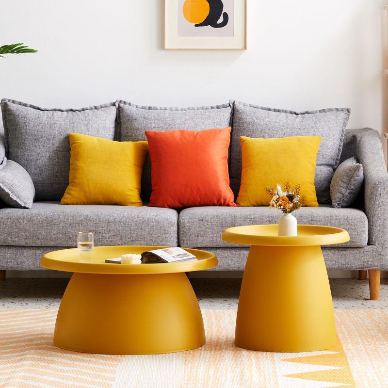 Modern Nordic Creative Round Tea Table Home Small Apartment Living Room Multi-functional Side Table Combination Simple Small Tea Table - Pacisia