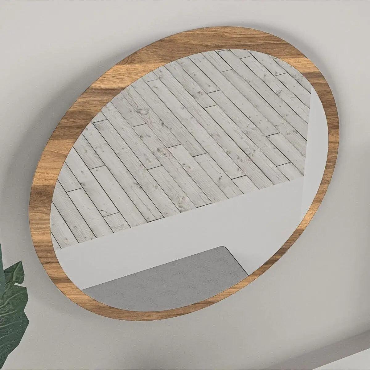 Decorative Bathroom Makeup Wall Mirror and Decoration Home Living Room Bathroom Shower Wooden Mirror and Accessory - Pacisia