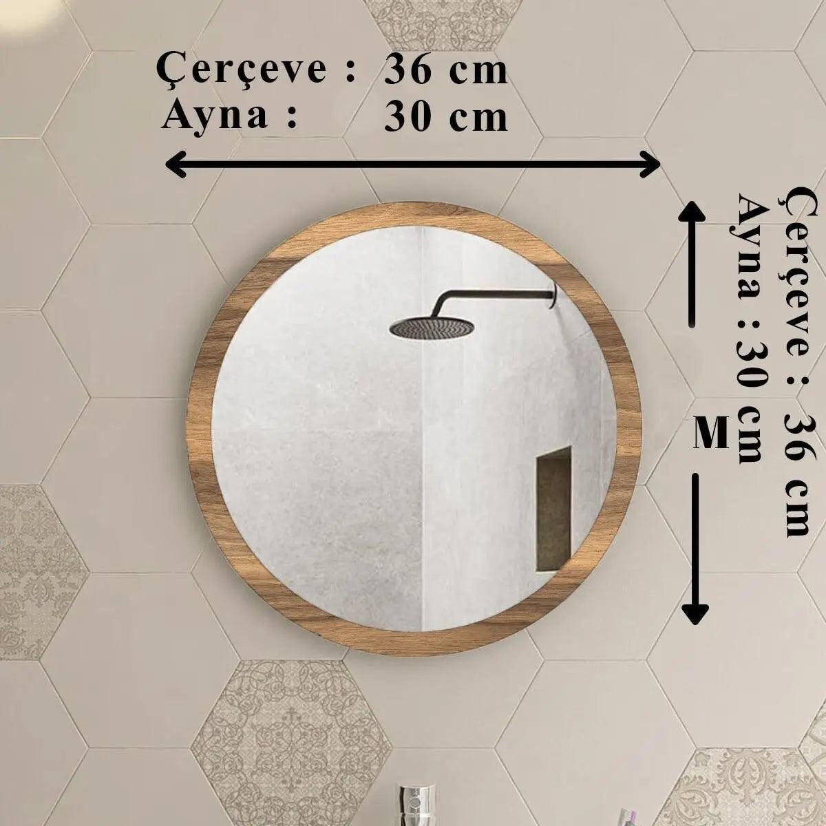 Decorative Bathroom Makeup Wall Mirror and Decoration Home Living Room Bathroom Shower Wooden Mirror and Accessory - Pacisia