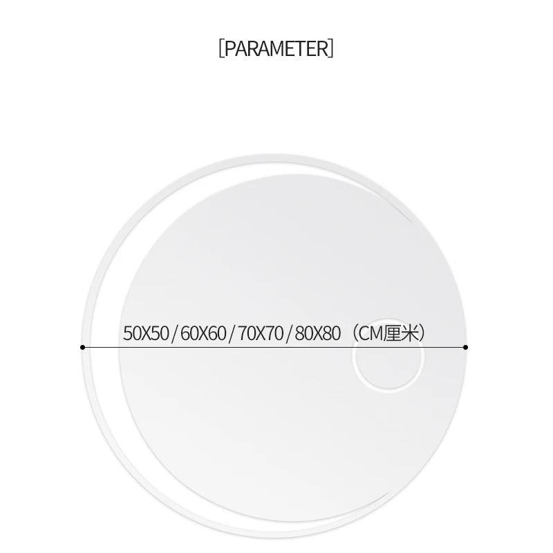 40/50/60cm Round Moon Shape Bathroom Mirror 3 Color Adjustable LED LIght With Defogging Bluetooth Speaker Smart Makeup Mirror - Pacisia