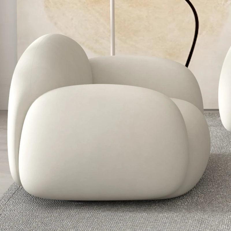 White Nordic Lazy Sofa Chair Unique Relax Cute Designer Loveseat Sofa Chair Living Room Divani Da Soggiorno Apartment Furniture - Pacisia