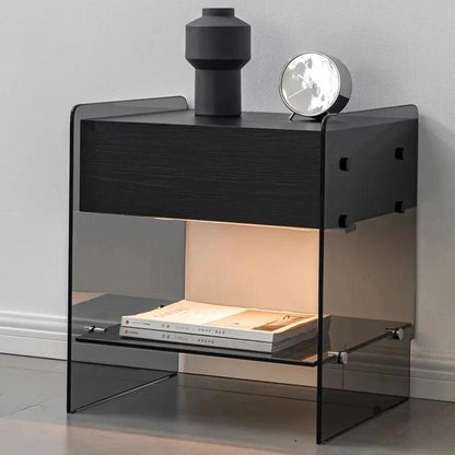 Storage Simple Nightstand Modern Black Nordic Trendy Nightstand Luxury Bedroom Mesita De Noche Dormitorio Home Furniture - Pacisia