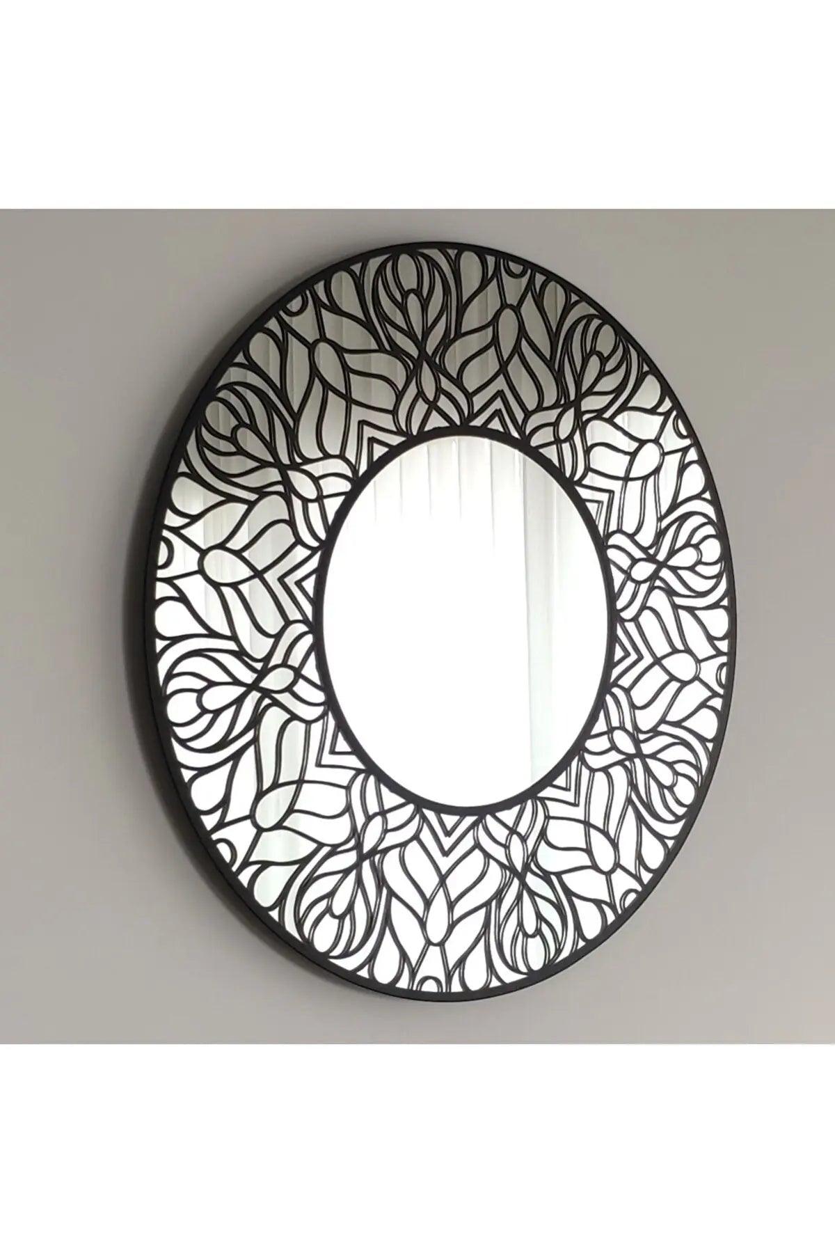 Decorative 50 Cm Decorative Round Console Hallway Bathroom Mirror Sirius Model Fast Delivery - Pacisia