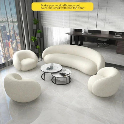 Nordic Reception Sofa Simple Modern Living Room Small Apartment Creative Circular Arc Sofa Net Celebrity Furniture Couch - Pacisia