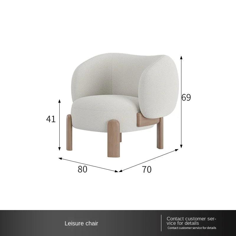 Minimalist Master Italian Light Luxury Sofa Chair Living Room Balcony Single Chair Netflix Designer Leisure Chair Home Use - Pacisia