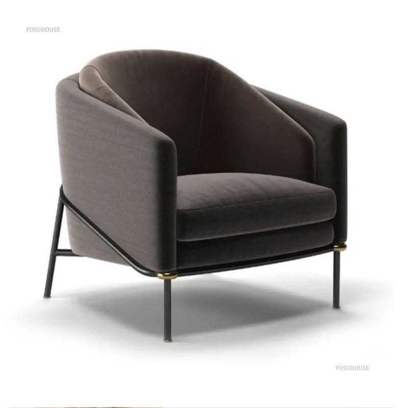 Nordic Living Room Chairs Single Sofa for Living Room Furniture Reception Hotel Single Sofa Chair Home Leisure Armchair - Pacisia