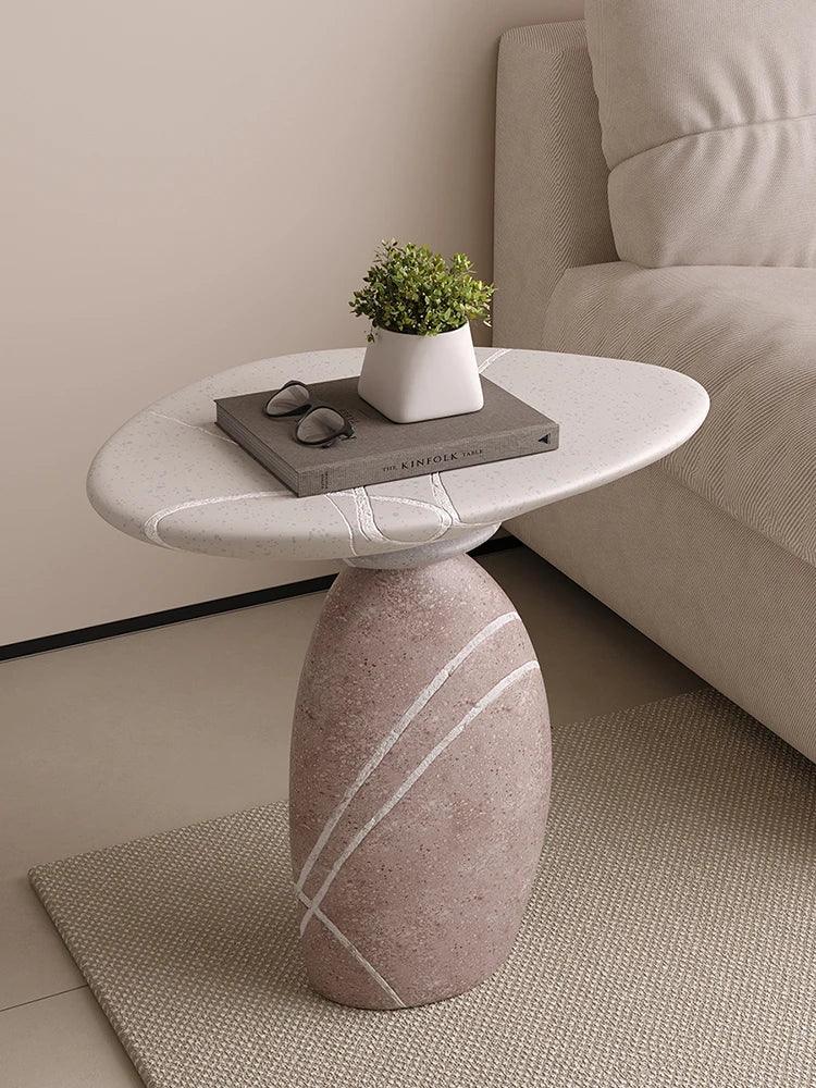 Nordic Furniture Luck Turns Coffee Table Home Furniture Stone Textures Sofa Side Table Indoor Accessories Bedroom Bedside Tables - Pacisia