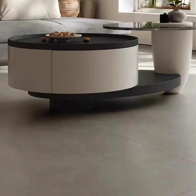 Luxury Nordic Coffee Tables Wood Round Design Living Room Coffee Tables Minimalist Modern Tavolino Da Salotto Home Furniture - Pacisia