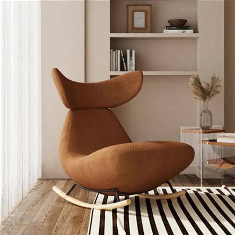 Fluffy White Living Room Chair Elastic Modern Nordic Lounge Living Room Chair Lazy Rocking Meubles De Salon Home Furniture - Pacisia