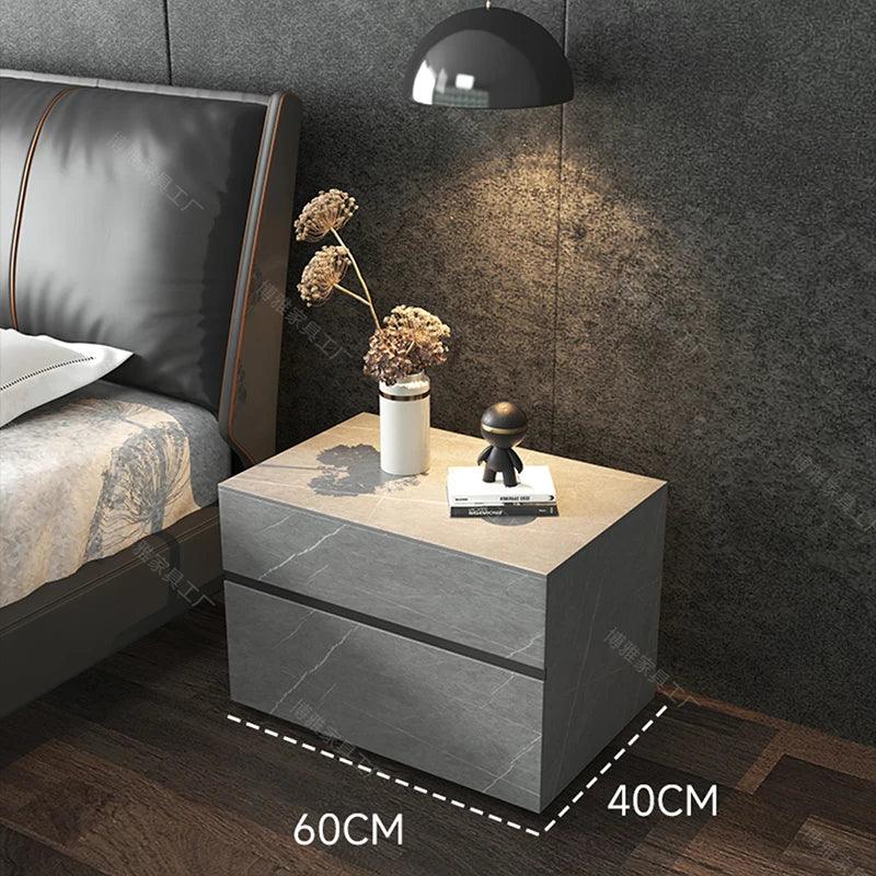 Modern Nightstands Grey Bedside Table Bedroom Drawer Bluetooth Table Mid Century White Muebles Para El Hogar Home Furniture - Pacisia