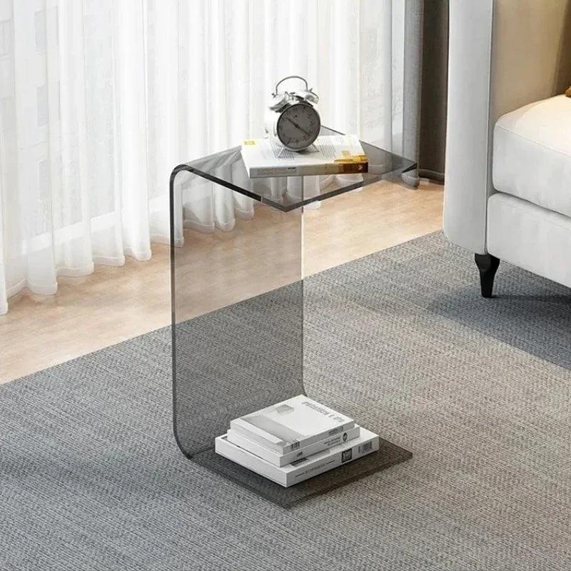 Light Luxury Transparent Acrylic Home Sofa, Small Side Table, Simple Living Room, Bay Window Corner Coffee Table - Pacisia