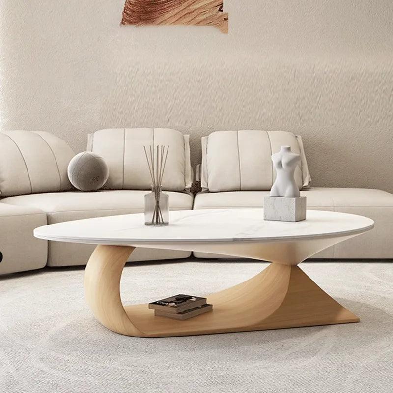 Oval Modern Coffee Table Luxury Irregular Organiser Outdoor Center Coffee Table Mesa Lateral Hotel Mesa Auxiliar Salon Furniture - Pacisia