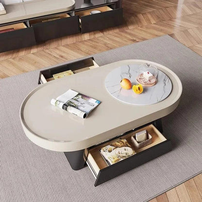 Modern Design Coffee Tables Oval Living Room Wood Minimalist Coffee Tables Luxury Nordic Stoliki Kawowe Bedroom Furniture - Pacisia