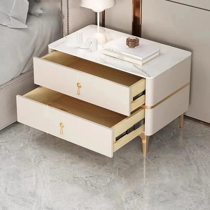 Minimalist White Night Table Bedroom Modern Storage Drawer Bedside Table Luxury Trendy Mesa De Cabeceira Para Quarto Furniture - Pacisia