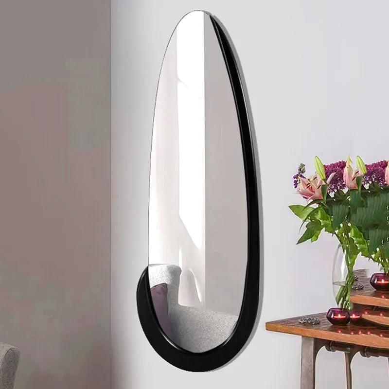 Asymmetric Water Drop Mirrors Acrylic Aesthetic Design Black Mirrors Makeup Quality Korean Espejo Adhesivo Pared Home Decoration - Pacisia