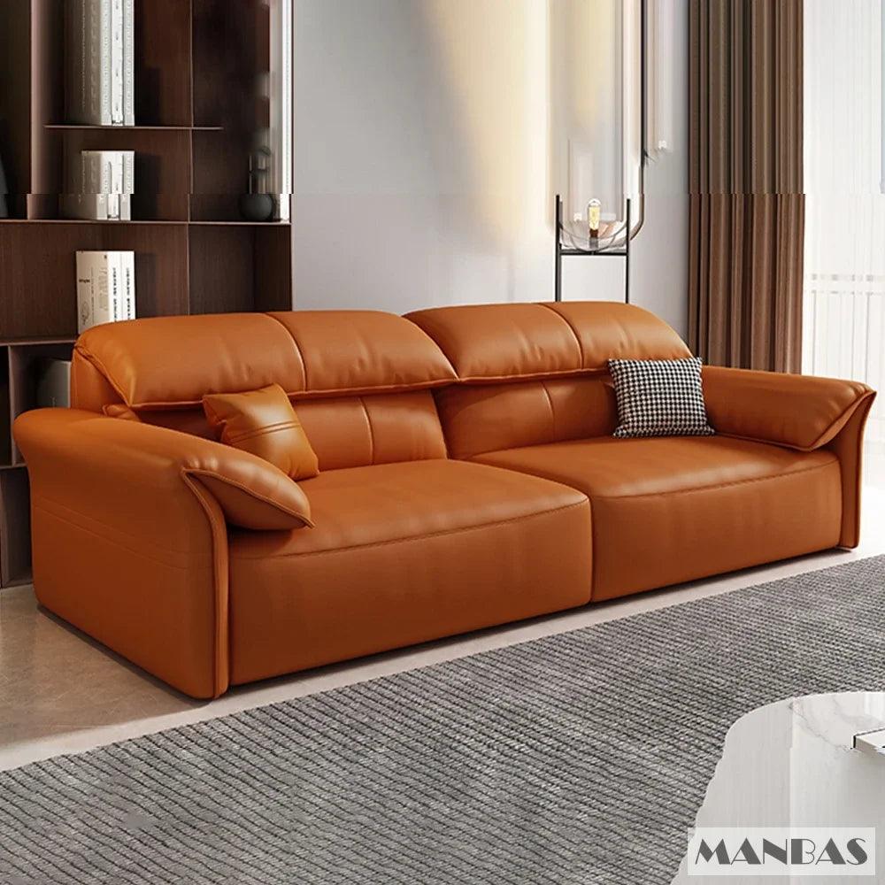 Linlamlim Electric Sofa Convertible for Cinema Living Room | Genuine Leather Electric Multifunction Sofa Bed | Folding Sofa Beds - Pacisia