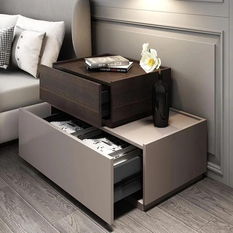 Luxury Bedside Nightstands Storage Minimalist Drawers Wooden Living Room Cabinet Nightstands Bedroom Mesita De Noche Bedroom Set - Pacisia