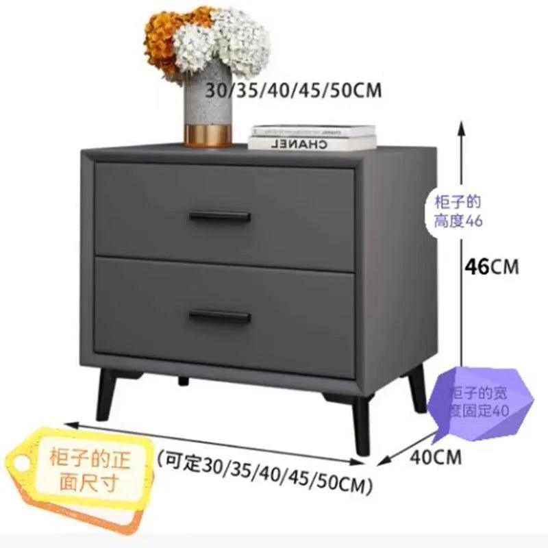 Aesthetic White Nightstand Bedside Storage Cabinet Luxury Minimalist Nightstands Organizer Wooden Tables De Nuit Home Furniture - Pacisia