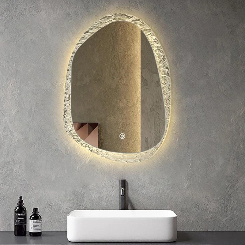Vanity Large Wall Mirror Aesthetic Mirrors Light Desk Living Room Decoration Full Body Makeup Home Standing Decor Espelho Design - Pacisia