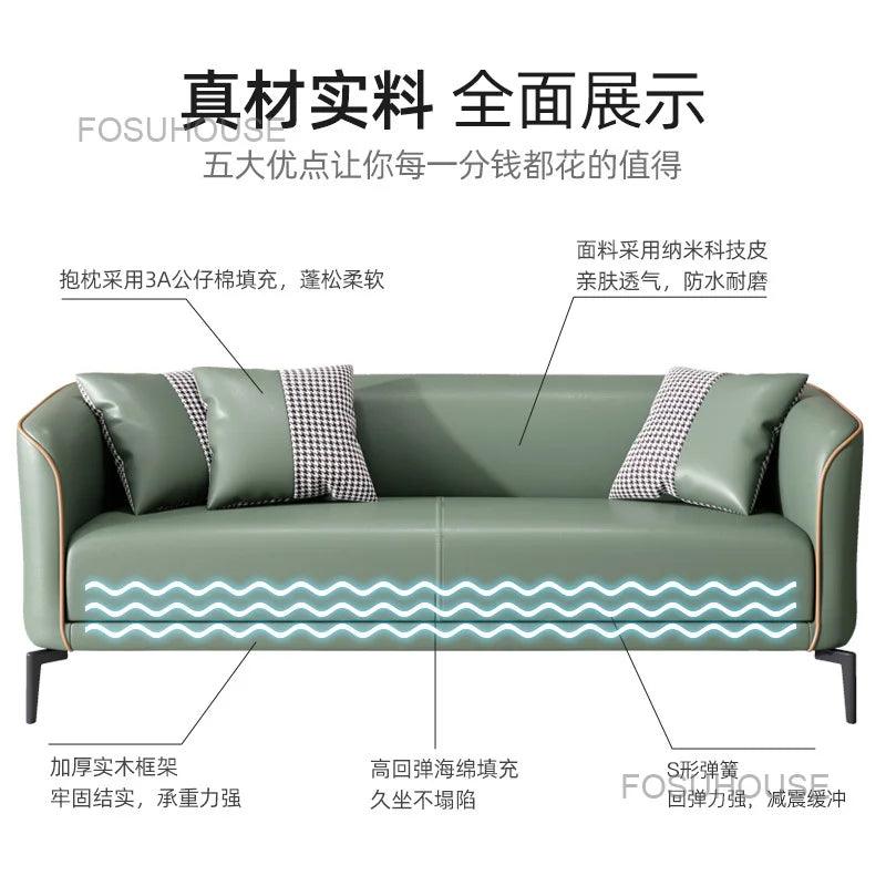 Nordic Simple Living Room Sofas Luxury Living Room Furniture Technology Cloth Modern Single Sofa home Bedroom Leather Small Sofa - Pacisia