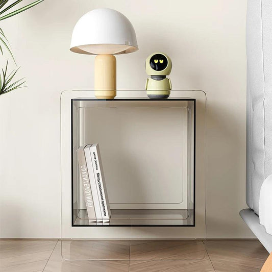 Acrylic Nightstands Side Table Bedroom Bed Storage Shelf Room Locker Table Mini Mid Century Modern Muebles Home Furnitures - Pacisia
