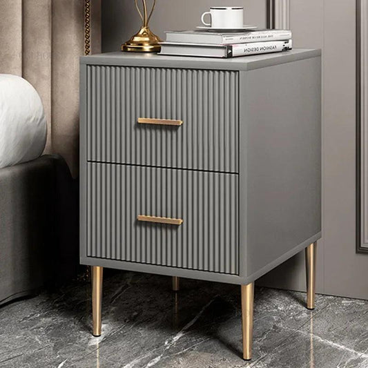 Modern Minimalist Man-made Board Nightstands for Bedroom Furniture Nordic Designer Light Luxury Home Bedroom Mini Nightstand - Pacisia