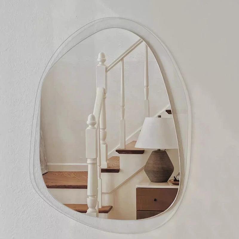 Vanity Large Wall Mirror Aesthetic Mirrors Light Desk Living Room Decoration Full Body Makeup Home Standing Decor Espelho Design - Pacisia