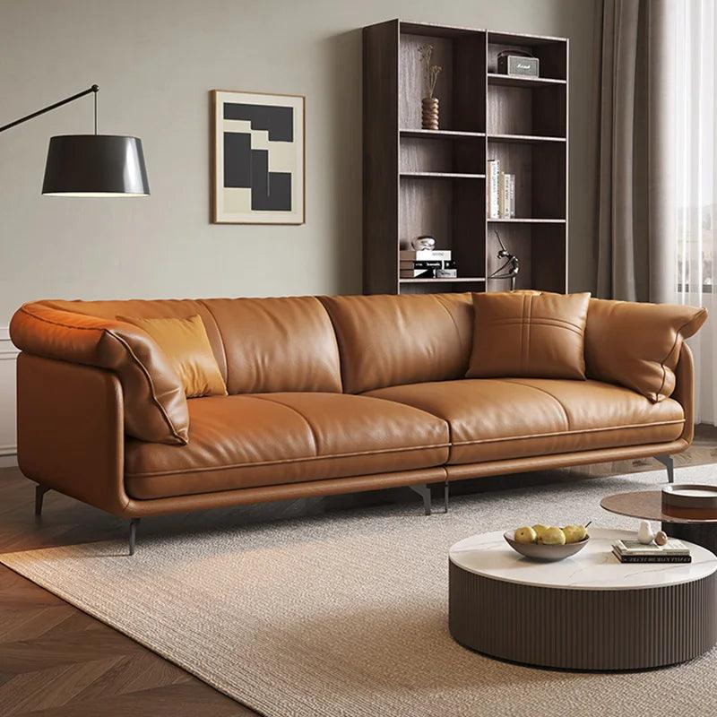 Leather Living Room Sofas Luxury European Modern Sectional Sofa Modular Design Sofa Sala De Estar De Luxo Home Furniture - Pacisia