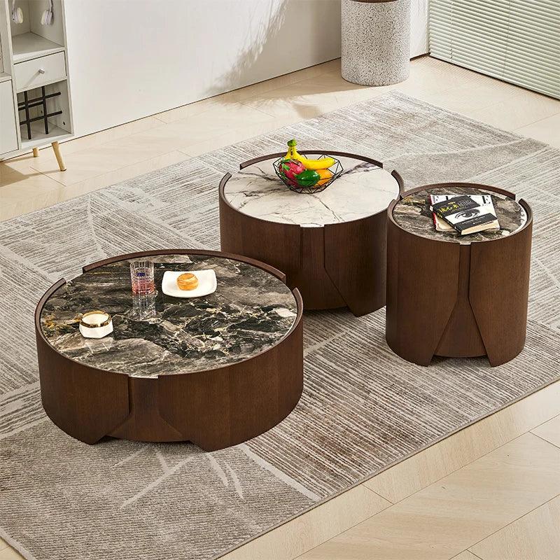 Luxury Living Room Coffee Table Round Mobile Tea Table Modern Design Console Table Basse Moderne Pour Salon Nordic Furniture - Pacisia