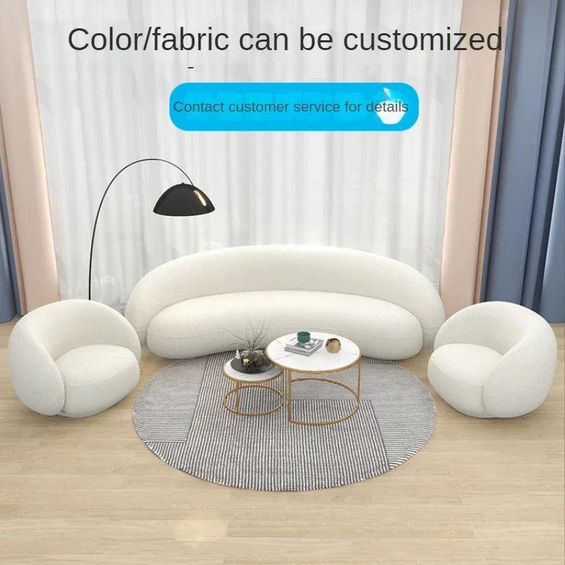 Nordic Reception Sofa Simple Modern Living Room Small Apartment Creative Circular Arc Sofa Net Celebrity Furniture Couch - Pacisia