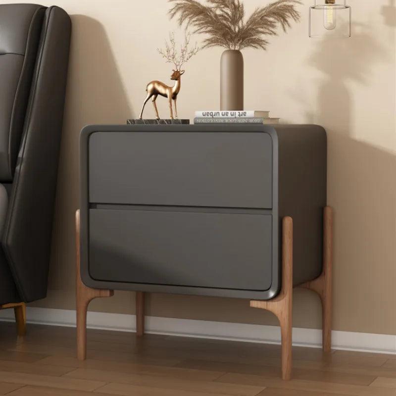 Nordic Wood Bedsides Table Unique Basses Laden Modern Coffee Desk Drawers Nightstands Luxury Mesitas De Noche Trendy Furniture - Pacisia
