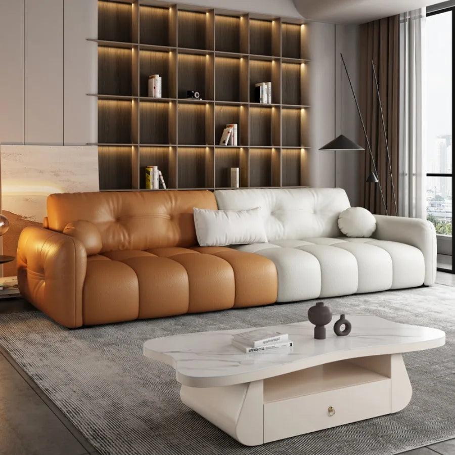 Modern Sectional Living Room Sofas Furniture Europe Luxury Living Room Sofas Beds Lazy Leather Confort Nordic Salon Meuble Sofas - Pacisia