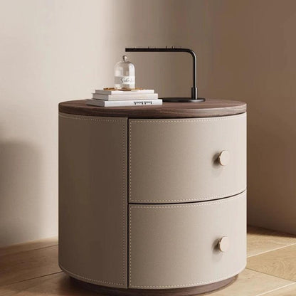 Round Bedside Table Household Bedroom Light Luxury Small Coffee Table Storage Box Drawer Mesa Auxiliar Home Furniture YX50NS - Pacisia