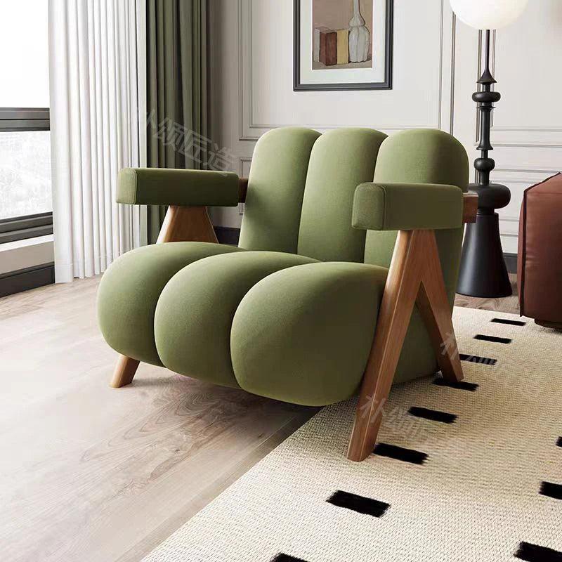 Soft Unique Living Room Sofas Chair Single Kawaii Wood Armchair Sofas Chair Nordic Lounge Luxury Woonkamer Banken Home Furniture - Pacisia