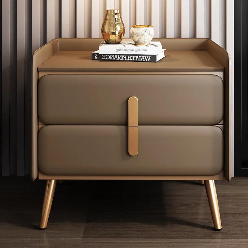 Italian Luxury Nightstands Solid Wood Organizers Drawers Mid Century Bedside Table Simple Bedroom Table De Chevet Home Furniture - Pacisia