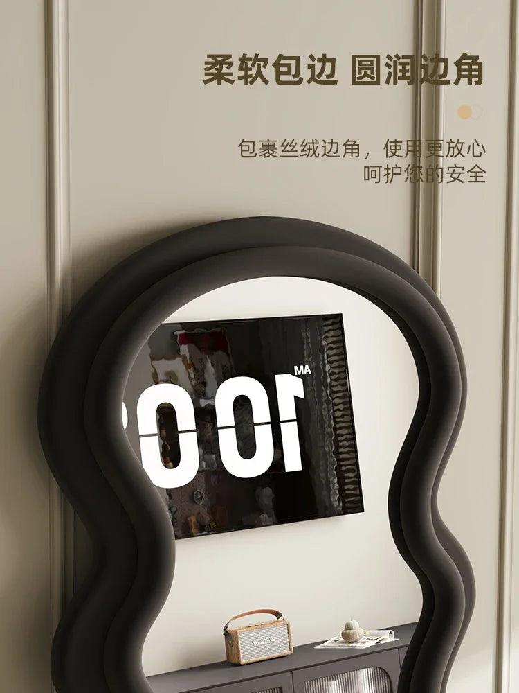 Internet celebrity wave mirror household bedroom full body mirror French retro dressing mirror Alien bedroom wall hanging - Pacisia