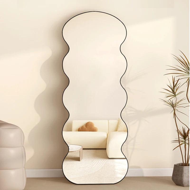 Bedroom Irregular Mirror Aesthetic Art Floor Full Body Mirror Luxury Bathroom Espejos Decorativos De Pared Decorative Mirrors - Pacisia