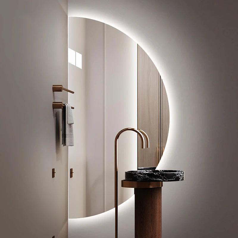 Led Lighted Makeup Full Body Mirror Bathroom Decorative Multifunct Dressing Large Mirror Bedroom Nordic Espejo Aumento Decor - Pacisia