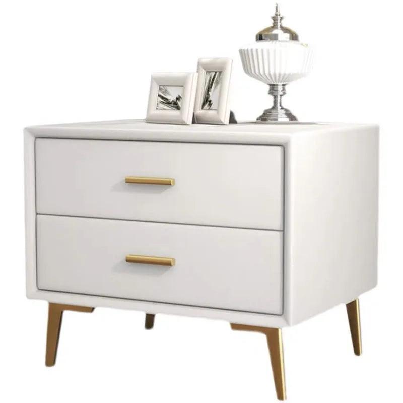 Aesthetic White Nightstand Bedside Storage Cabinet Luxury Minimalist Nightstands Organizer Wooden Tables De Nuit Home Furniture - Pacisia