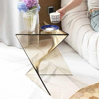 Minimalist Modern Coffee Tables Decoration Living Room Accessories Transparent Sofa Side Table Geometric Bedroom Corner Tables - Pacisia