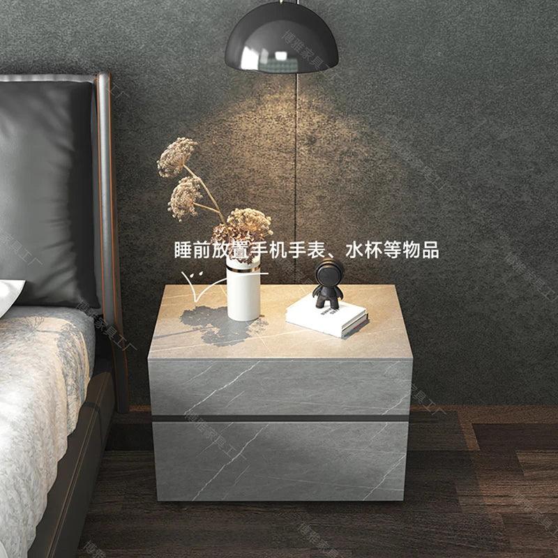 Modern Nightstands Grey Bedside Table Bedroom Drawer Bluetooth Table Mid Century White Muebles Para El Hogar Home Furniture - Pacisia