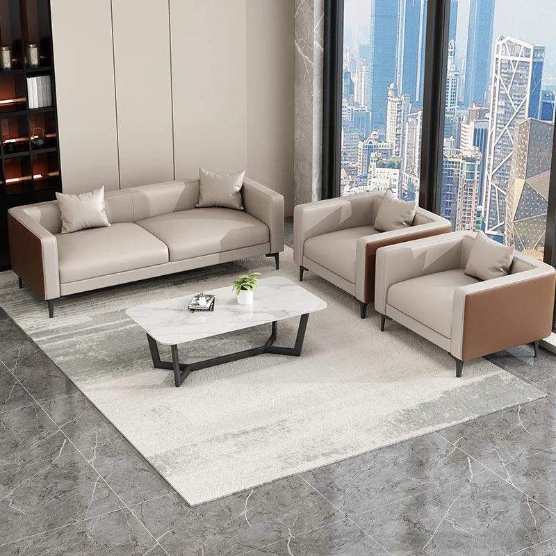 Reception Office Sofas Modular Leather Sectional Accent Modern Curved Office Sofas Ergonomic Muebles Para Hogar Office Furniture - Pacisia