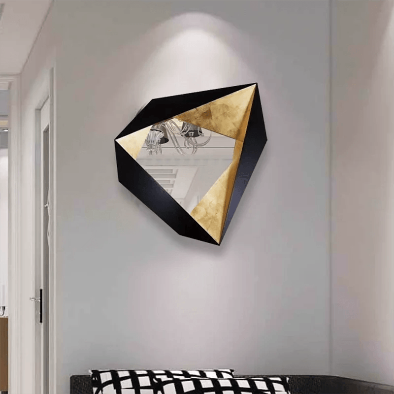 Luxury Irregular Decorative Mirrors Bedroom Wall Golden Decorative Mirrors Girls Aesthetic Espejos Cuerpo Entero Rooms Decorate - Pacisia
