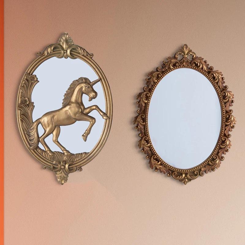 Luxury Decorative Mirrors Antique Circle Glass Nordic Circle Decorative Mirrors Wall Pegatina Espejo Decoration Aesthetic - Pacisia